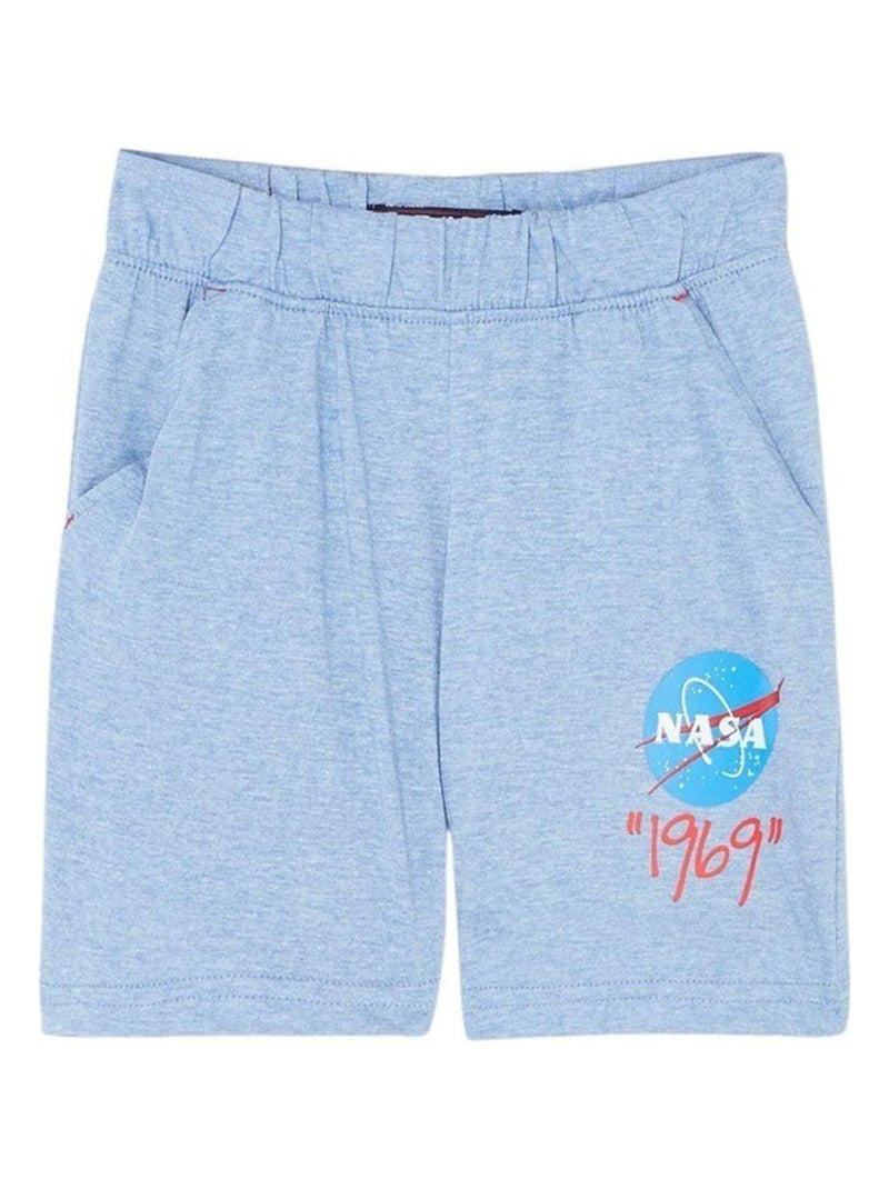 Nasa - Ensemble ​​T-shirt bermuda Imprimé Logo Bleu marine - Kiabi