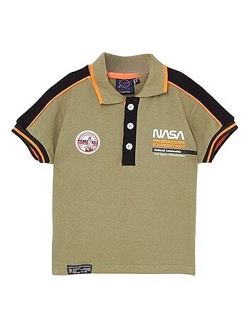 Nasa - Polo imprimé logo en coton