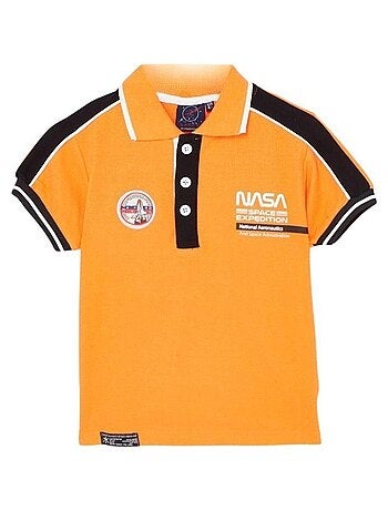 Nasa - Polo imprimé logo en coton