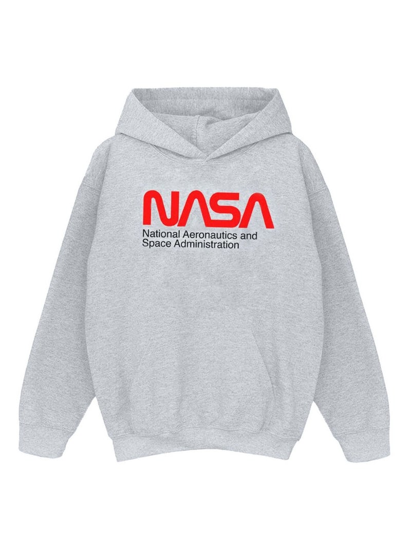 NASA - Sweat à capuche AERONAUTICS AND SPACE Gris chiné - Kiabi