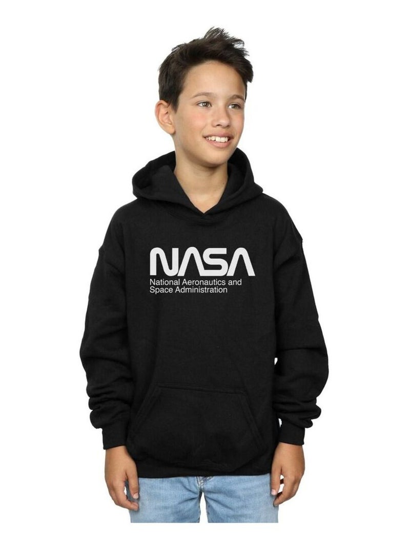 NASA - Sweat à capuche AERONAUTICS AND SPACE Noir - Kiabi