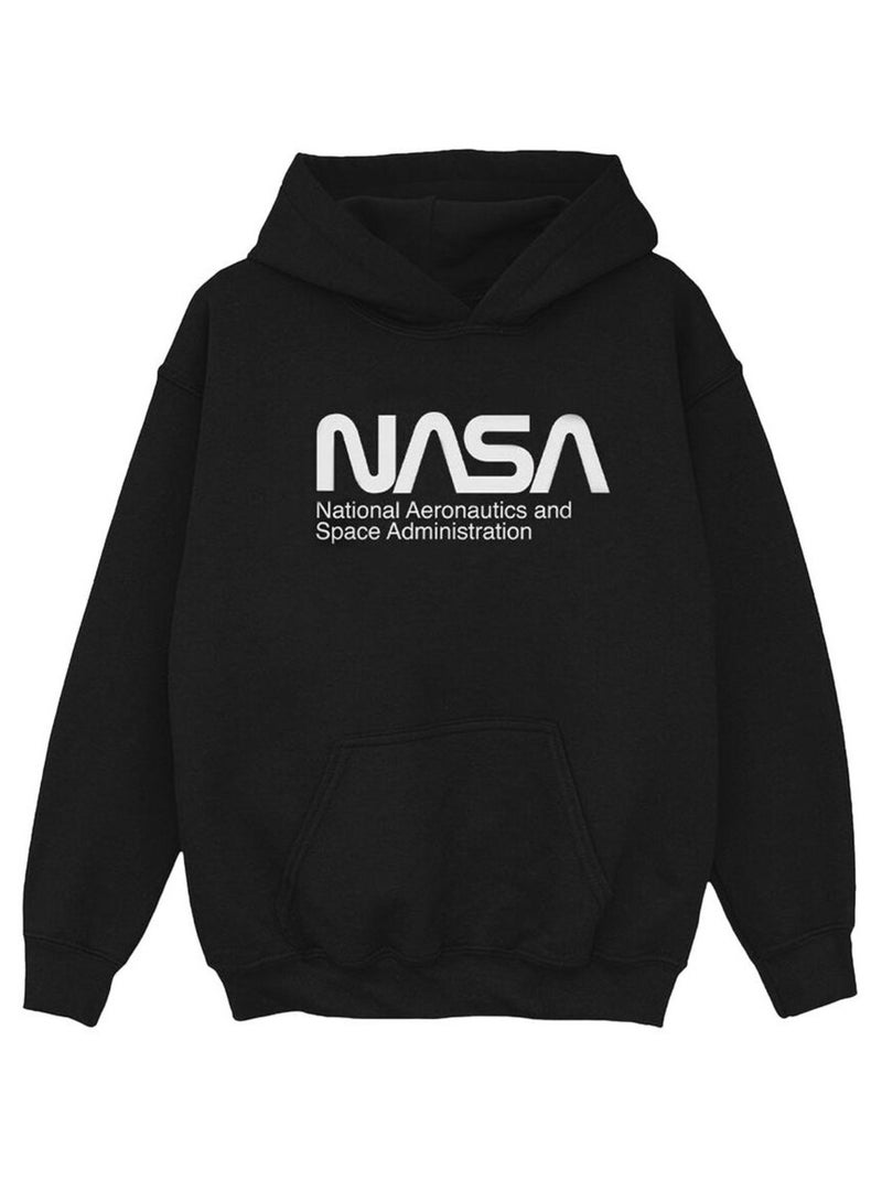 NASA - Sweat à capuche AERONAUTICS AND SPACE Noir - Kiabi
