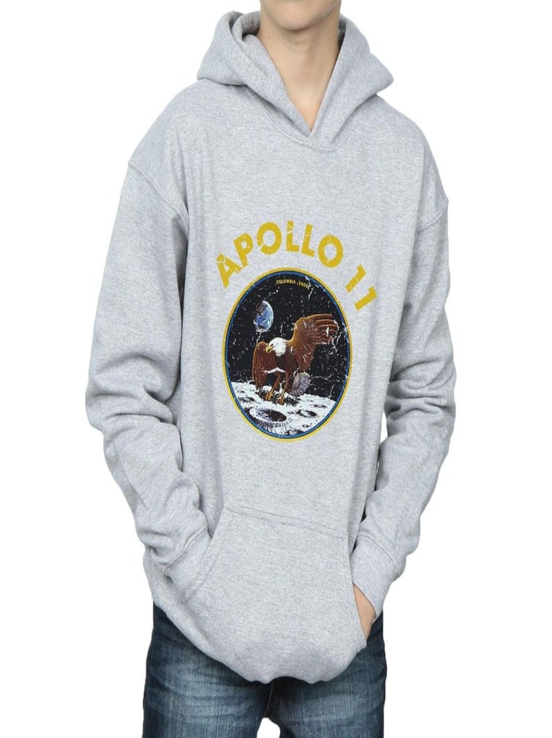 NASA - Sweat à capuche APOLLO Gris chiné - Kiabi