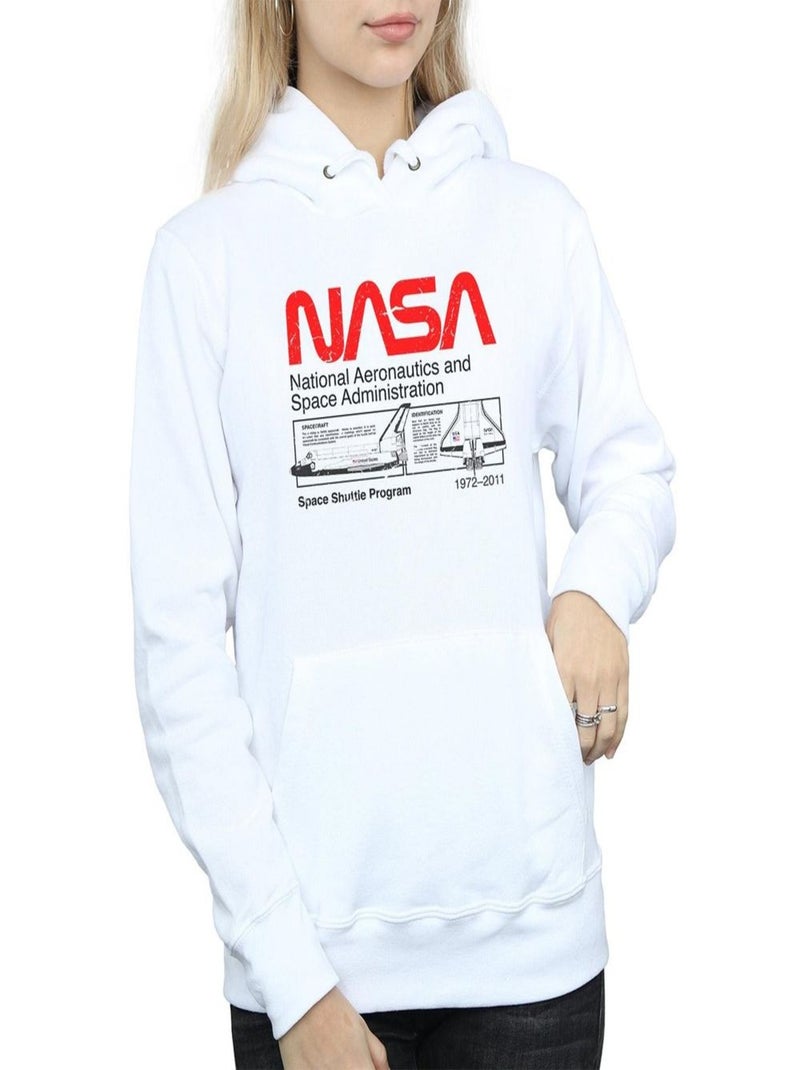 NASA - Sweat à capuche Blanc - Kiabi