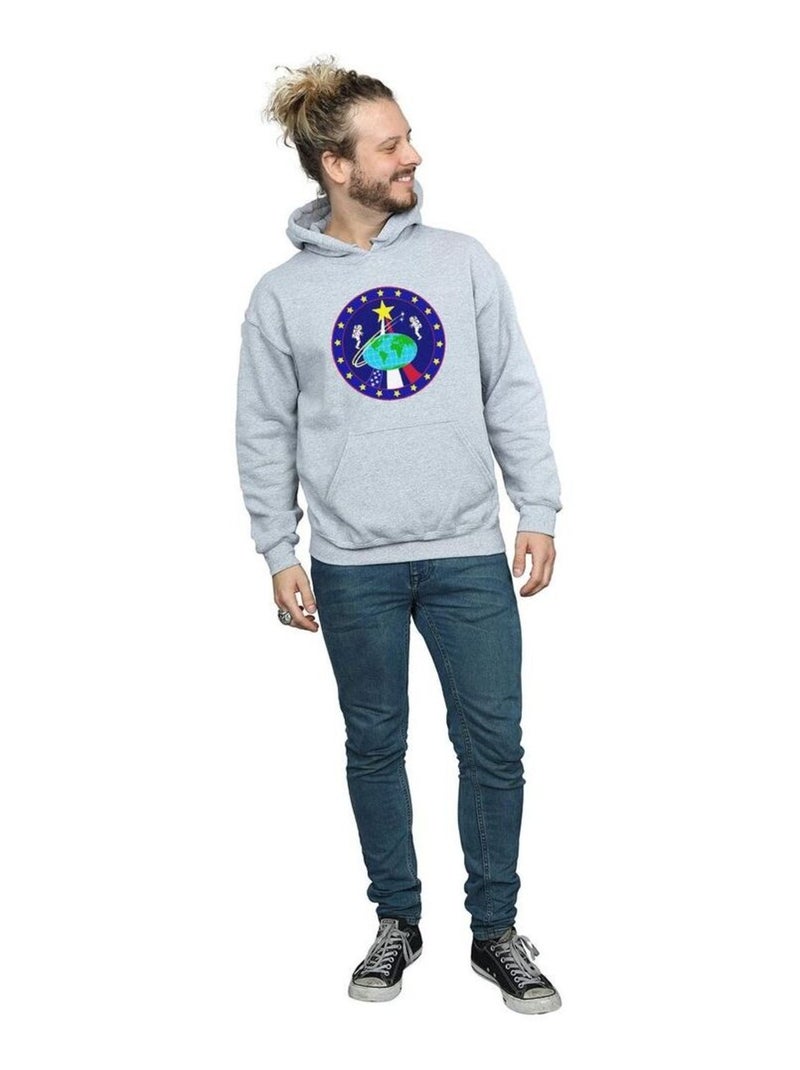 NASA - Sweat à capuche Gris chiné - Kiabi