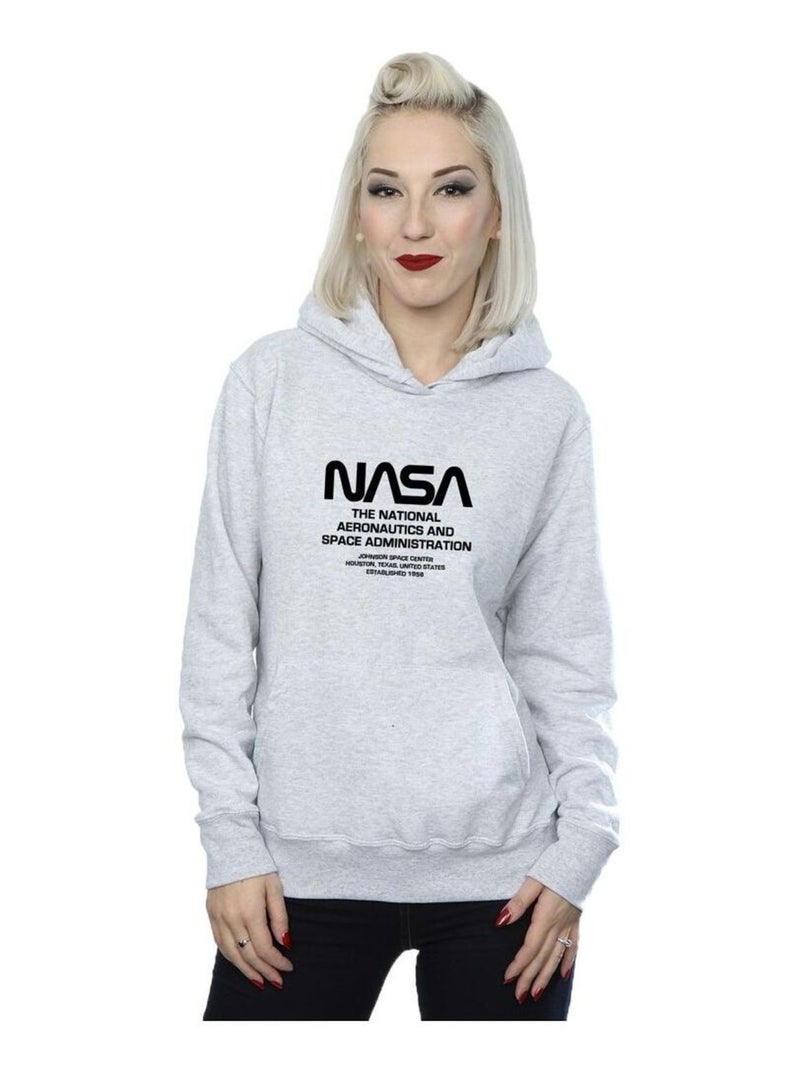 NASA - Sweat à capuche Gris chiné - Kiabi