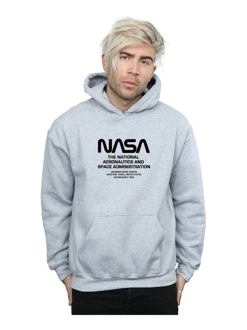 NASA - Sweat à capuche Gris chiné - Kiabi