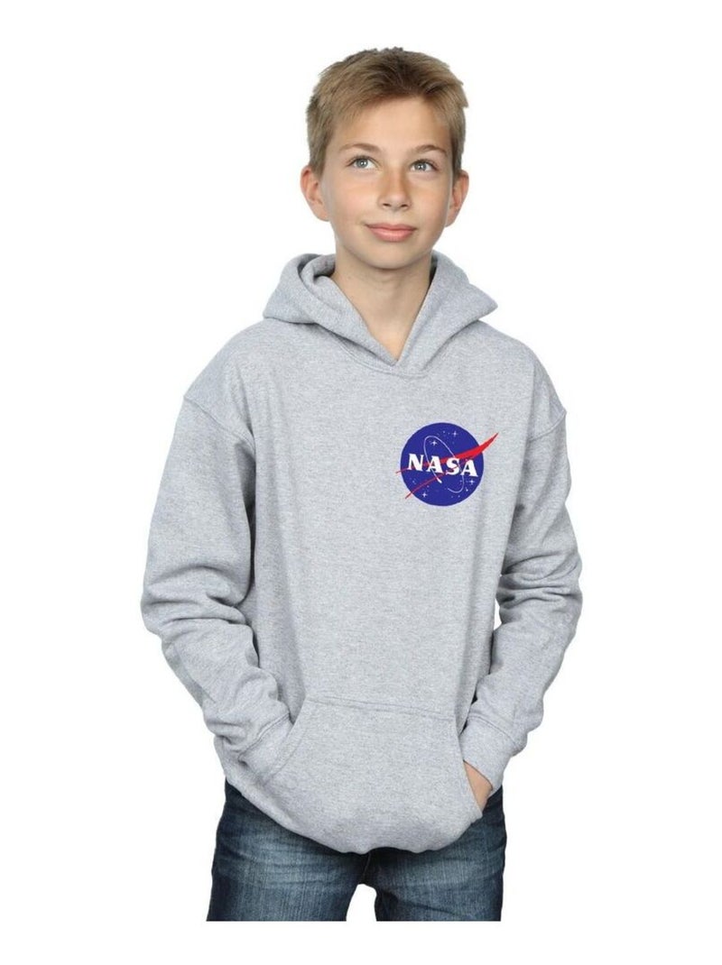 NASA - Sweat à capuche Gris chiné - Kiabi