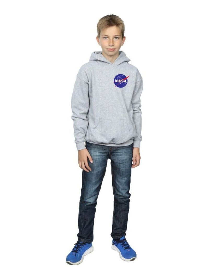 NASA - Sweat à capuche Gris chiné - Kiabi