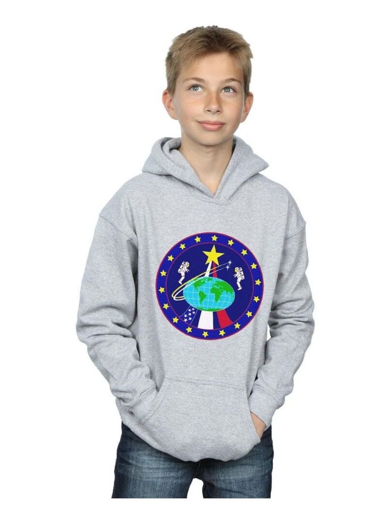 NASA - Sweat à capuche Gris chiné - Kiabi