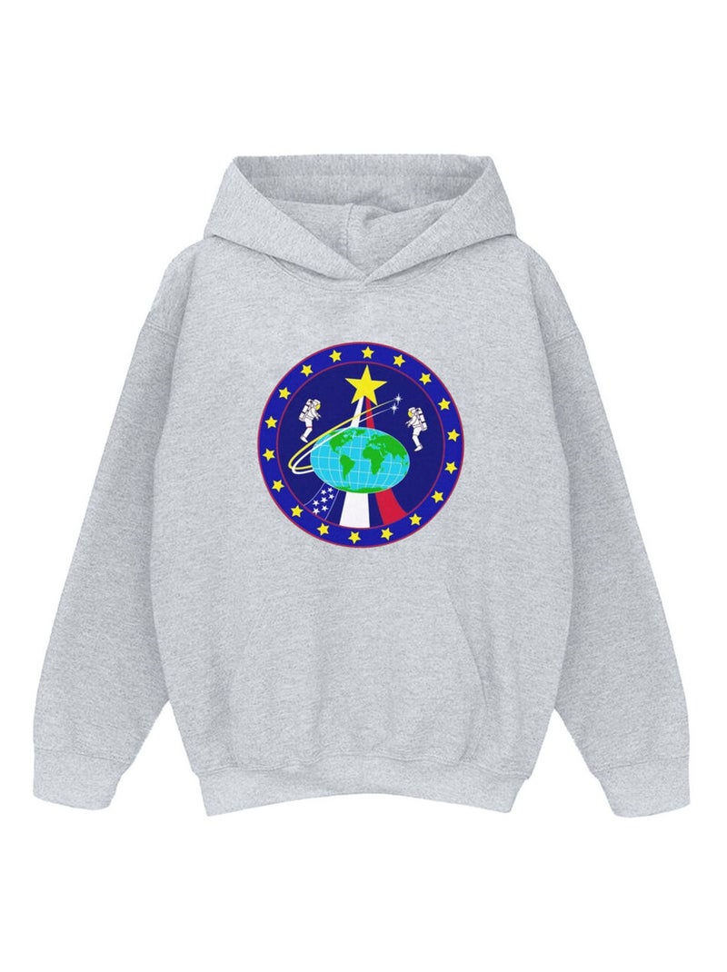 NASA - Sweat à capuche Gris chiné - Kiabi