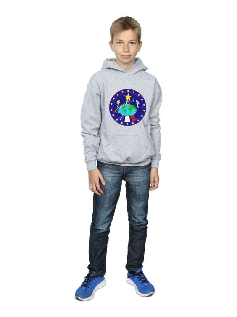 NASA - Sweat à capuche Gris chiné - Kiabi