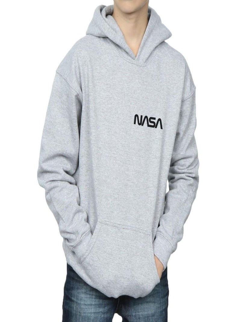 NASA - Sweat à capuche Gris chiné - Kiabi