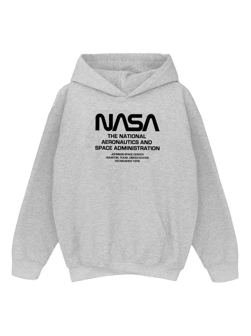 NASA - Sweat à capuche Gris chiné - Kiabi