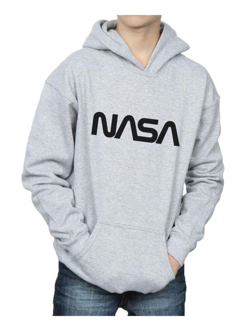 NASA - Sweat à capuche Gris chiné - Kiabi