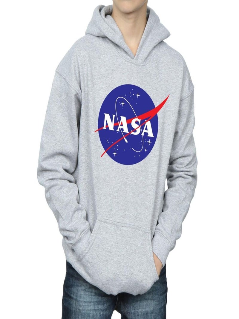 NASA - Sweat à capuche Gris chiné - Kiabi