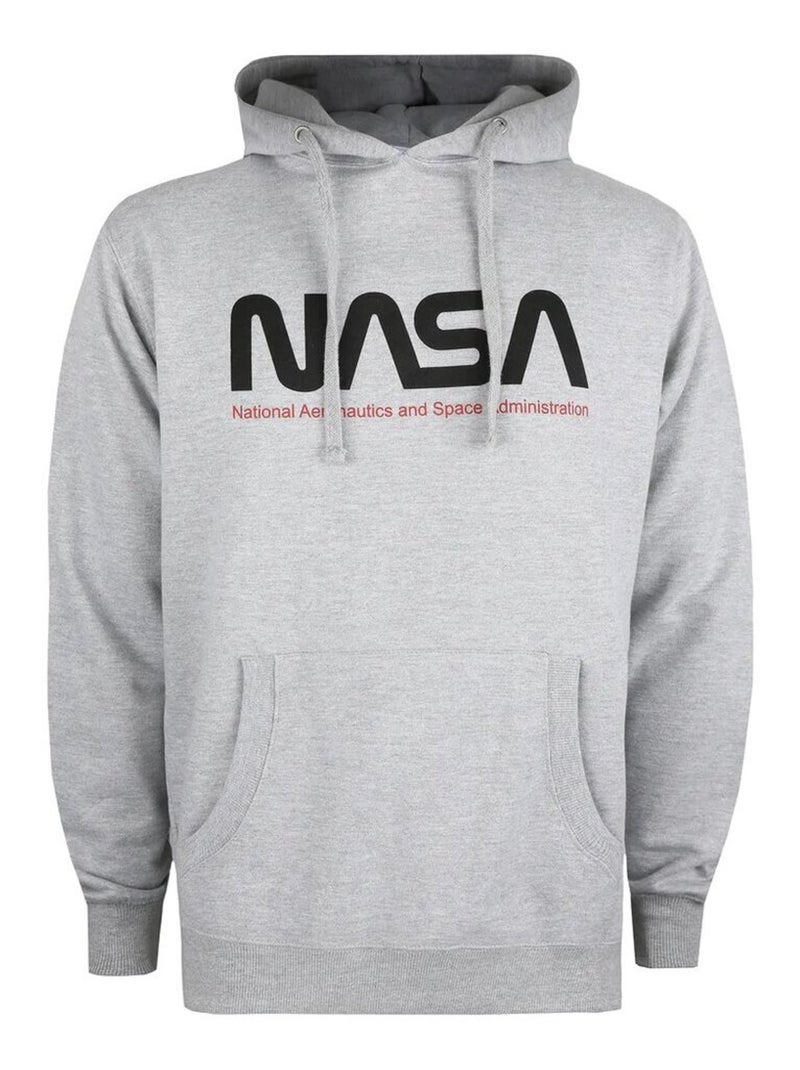NASA - Sweat à capuche Gris chiné - Kiabi