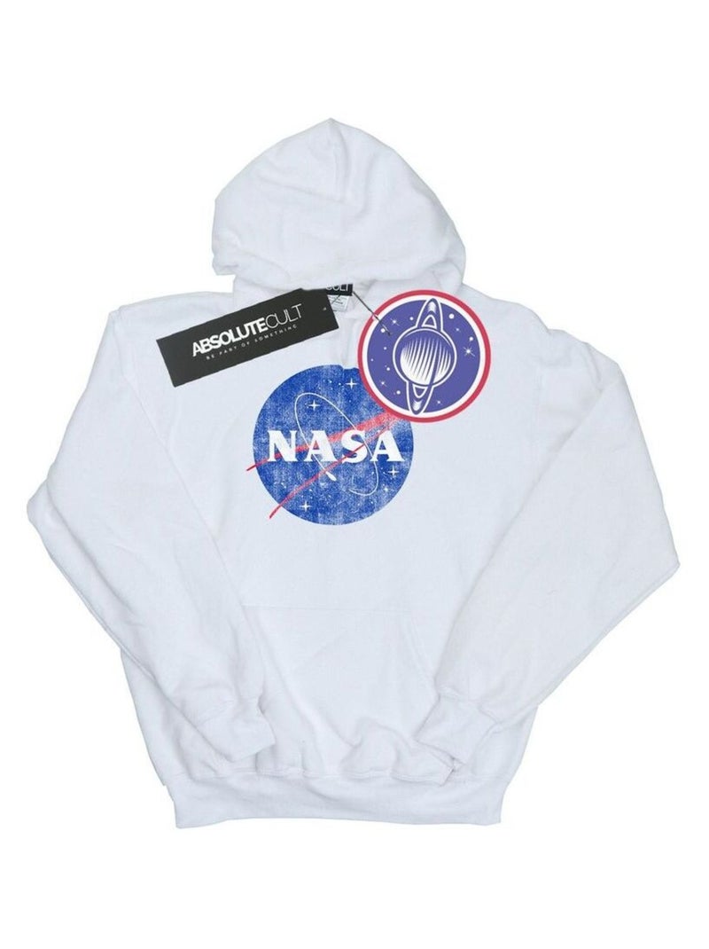 NASA - Sweat à capuche motif/style insigne Blanc - Kiabi