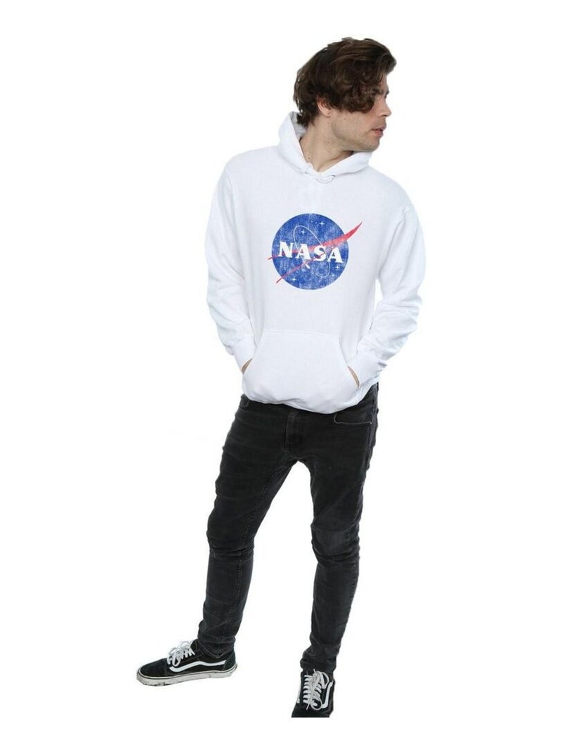 NASA - Sweat à capuche motif/style insigne Blanc - Kiabi