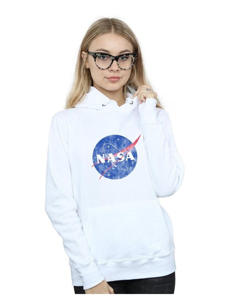 NASA - Sweat à capuche motif/style insigne Blanc - Kiabi