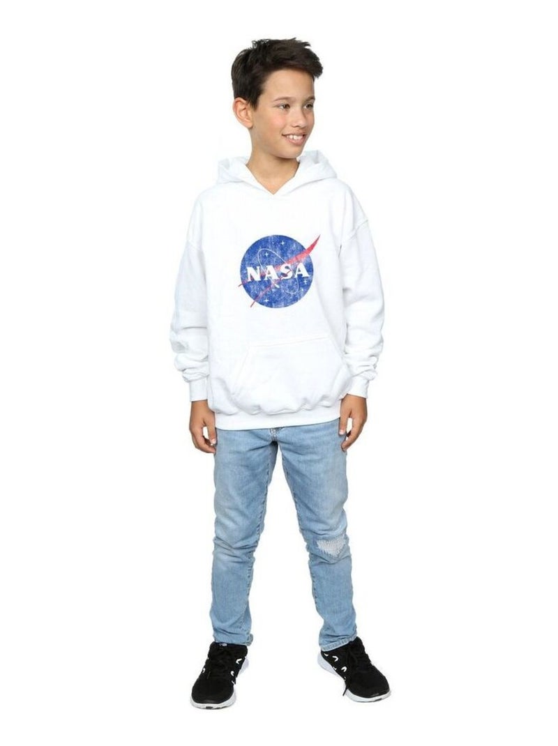 NASA - Sweat à capuche motif/style insigne Blanc - Kiabi