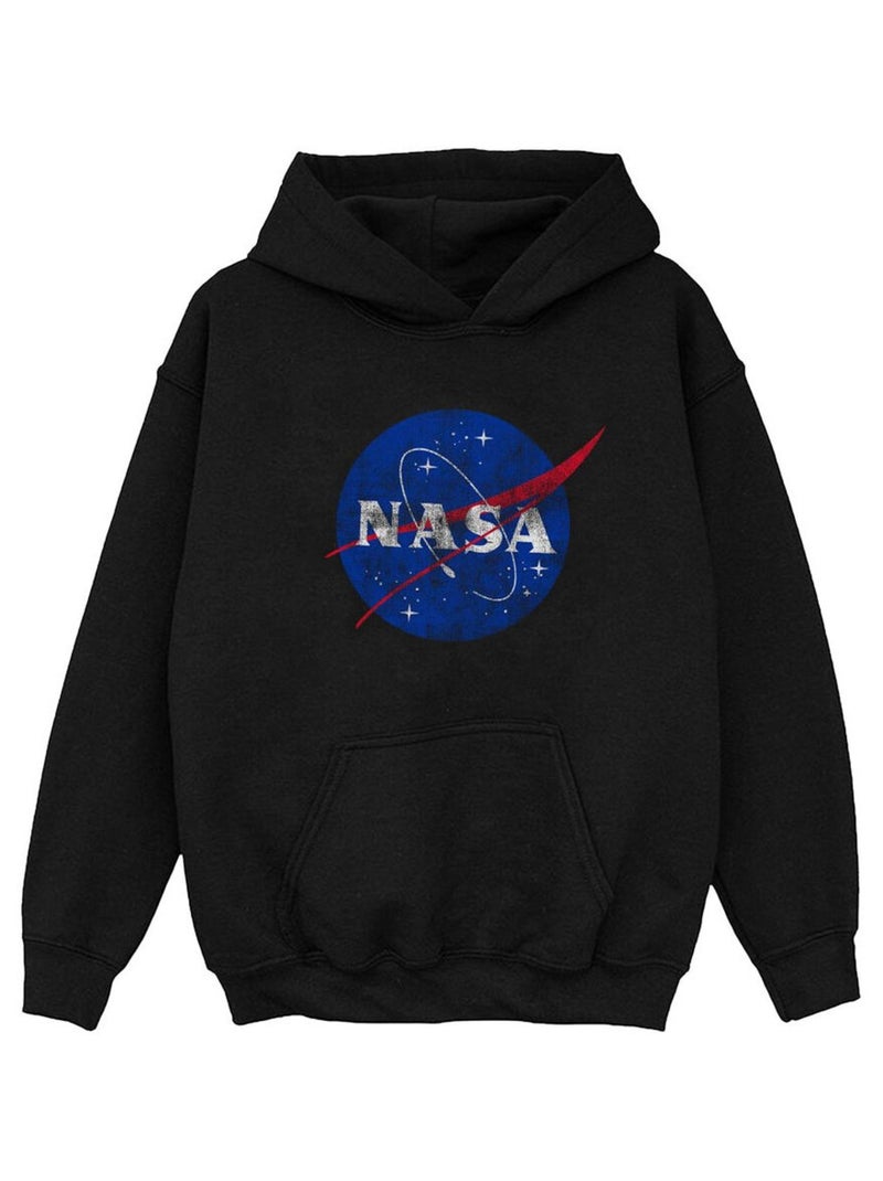 NASA - Sweat à capuche motif/style insigne Noir - Kiabi