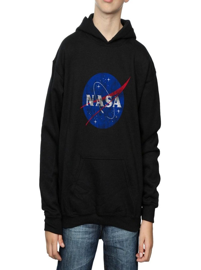 NASA - Sweat à capuche motif/style insigne Noir - Kiabi