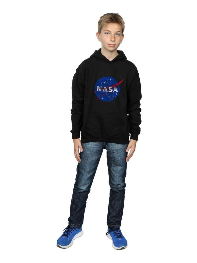NASA - Sweat à capuche motif/style insigne Noir - Kiabi