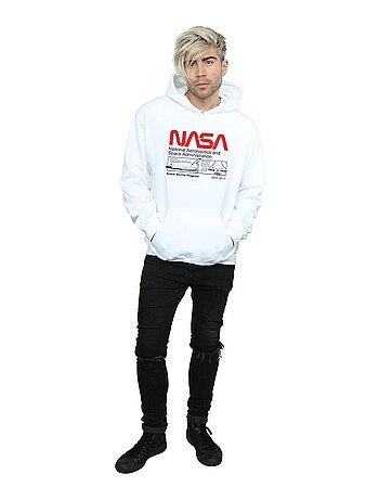 NASA - Sweat à capuche motif/style navette spatiale