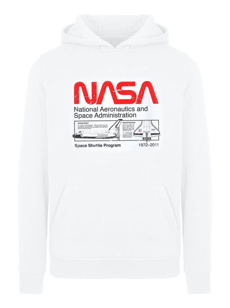 NASA - Sweat à capuche motif/style navette spatiale Blanc - Kiabi