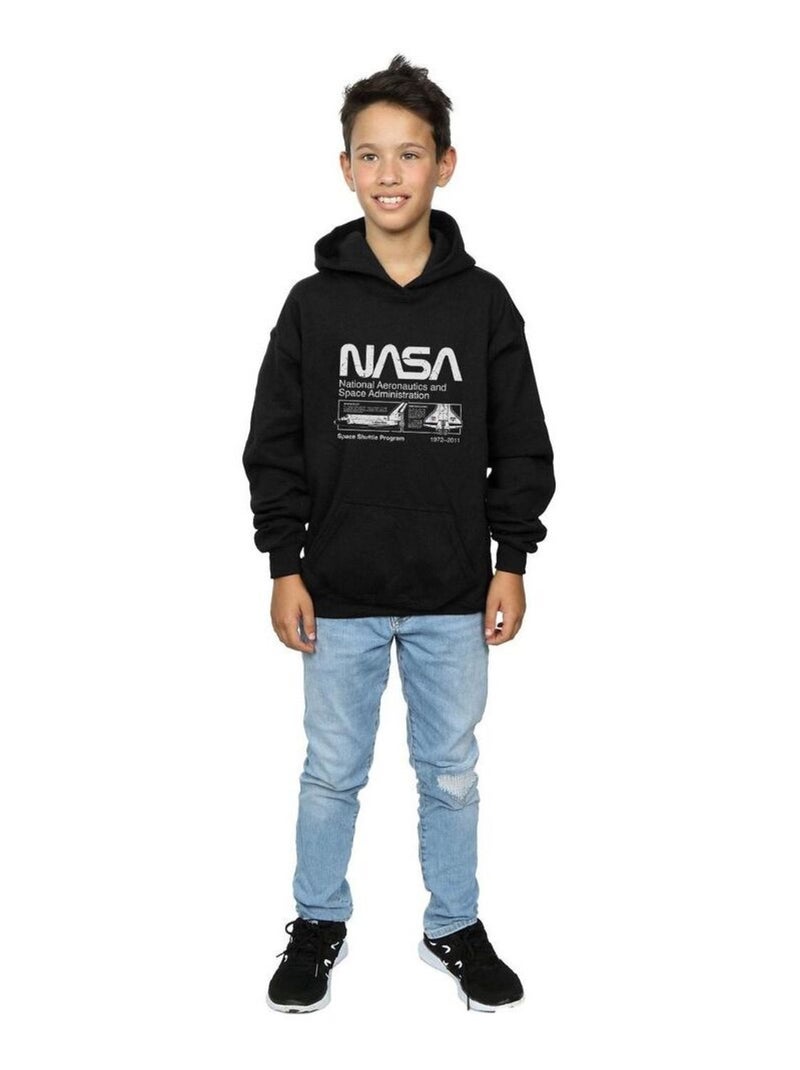 NASA - Sweat à capuche Noir - Kiabi