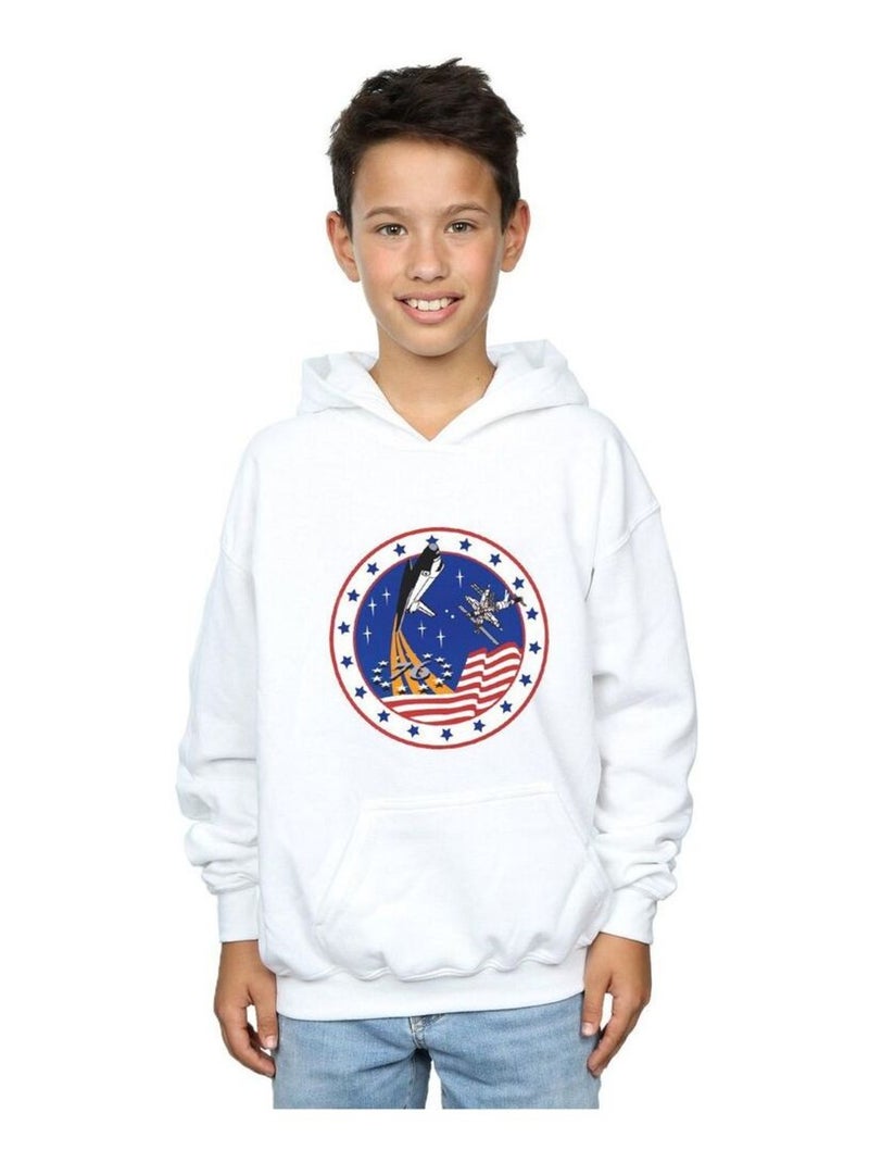 NASA - Sweat à capuche ROCKET Blanc - Kiabi