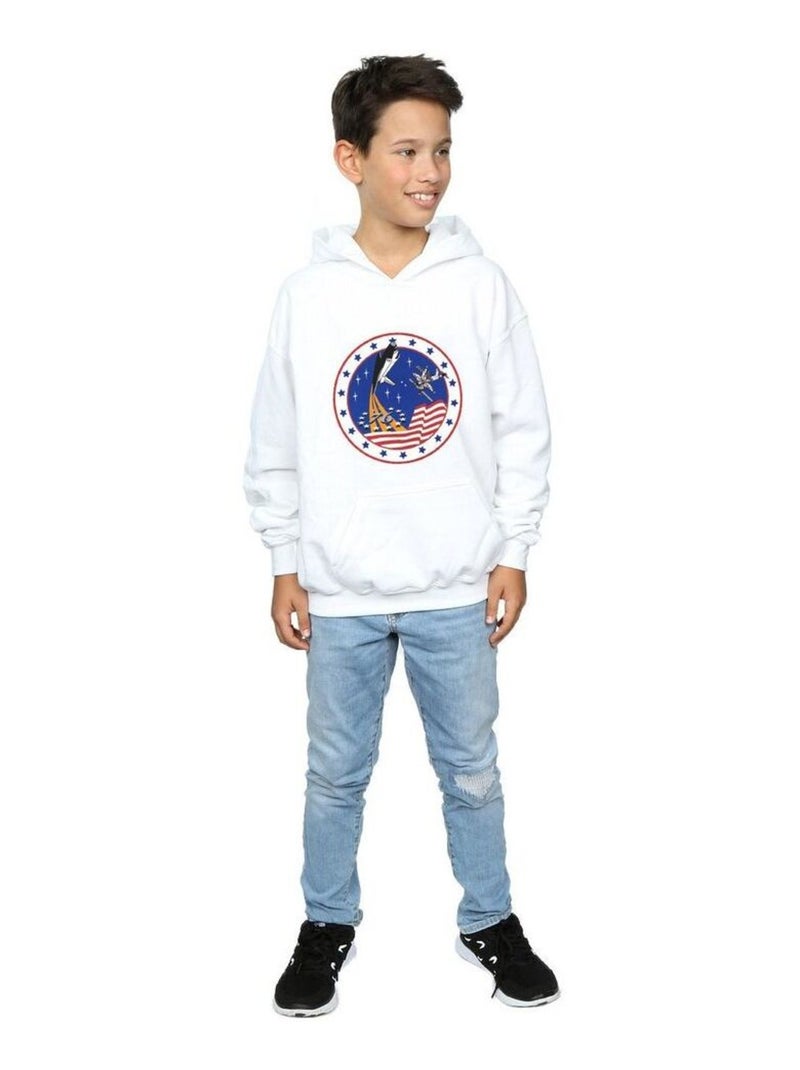 NASA - Sweat à capuche ROCKET Blanc - Kiabi