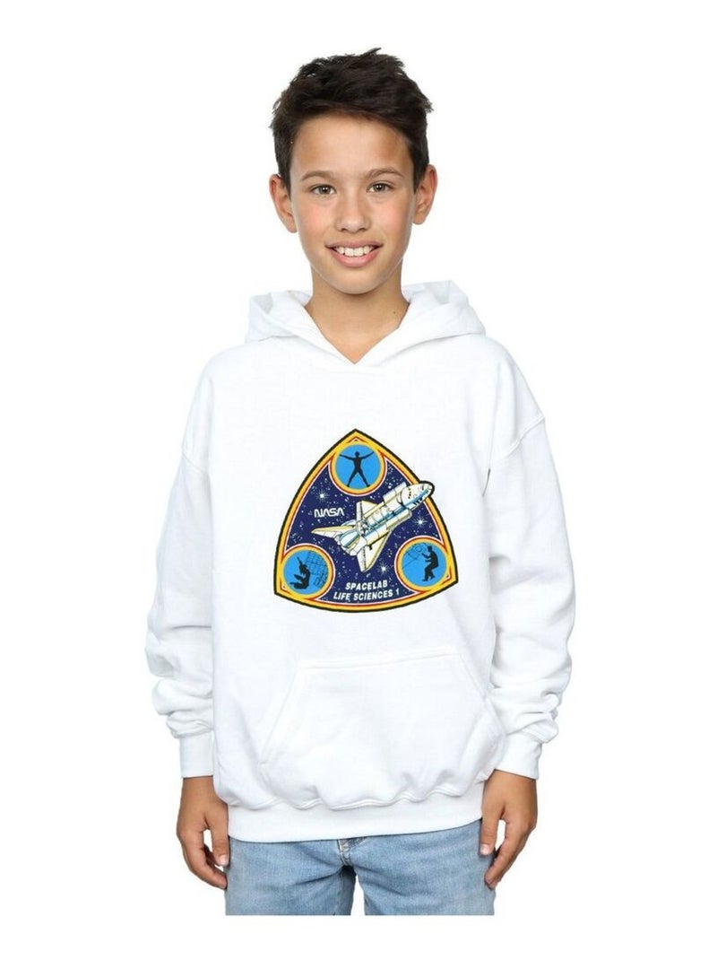 NASA - Sweat à capuche SPACELAB LIFE SCIENCE Blanc - Kiabi