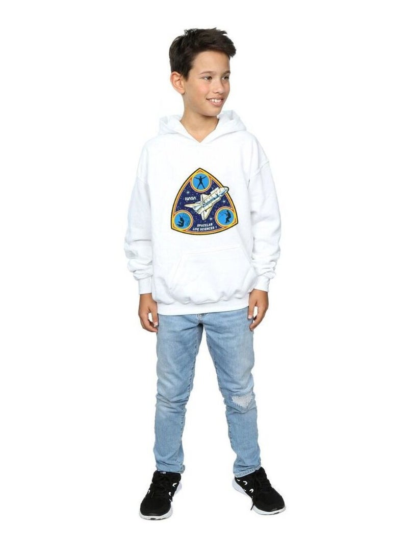 NASA - Sweat à capuche SPACELAB LIFE SCIENCE Blanc - Kiabi