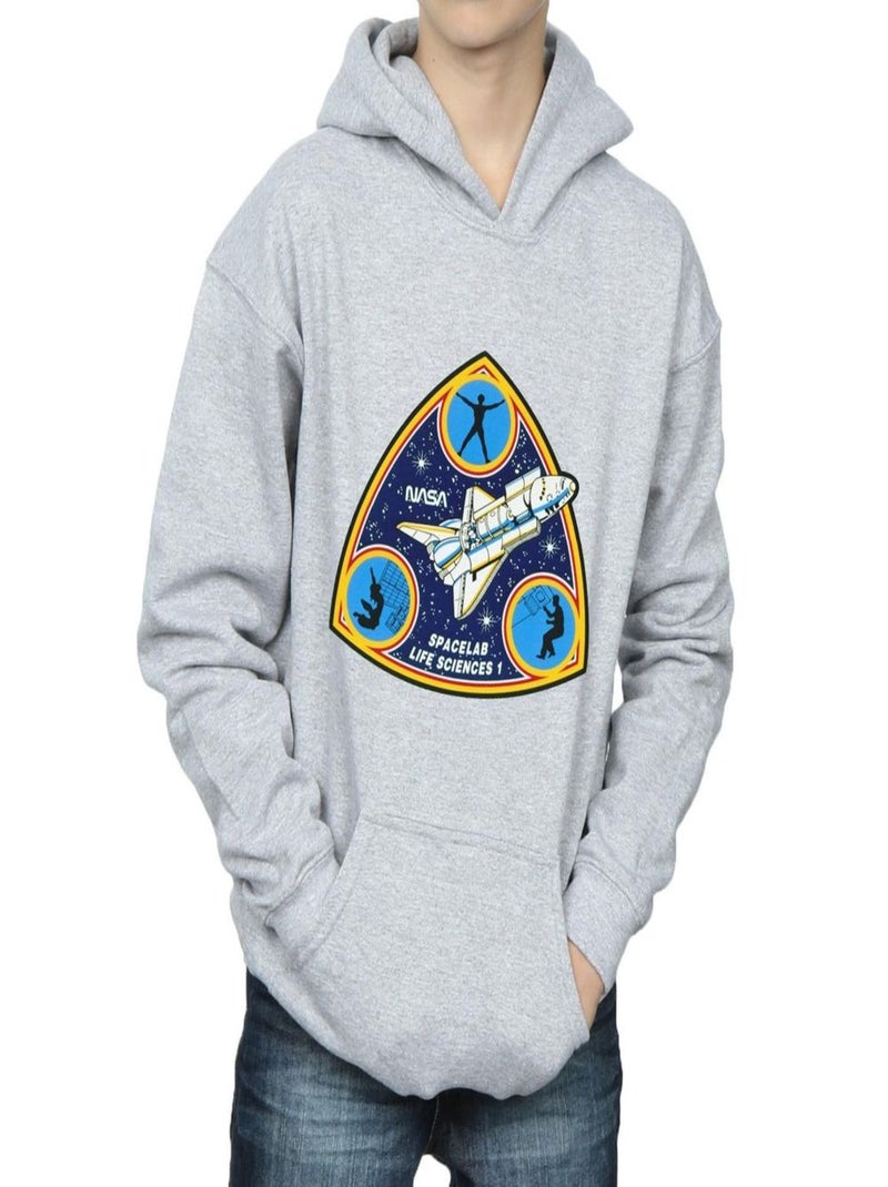 NASA - Sweat à capuche SPACELAB LIFE SCIENCE Gris chiné - Kiabi