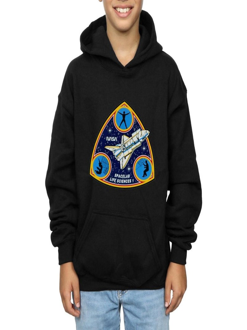 NASA - Sweat à capuche SPACELAB LIFE SCIENCE Noir - Kiabi