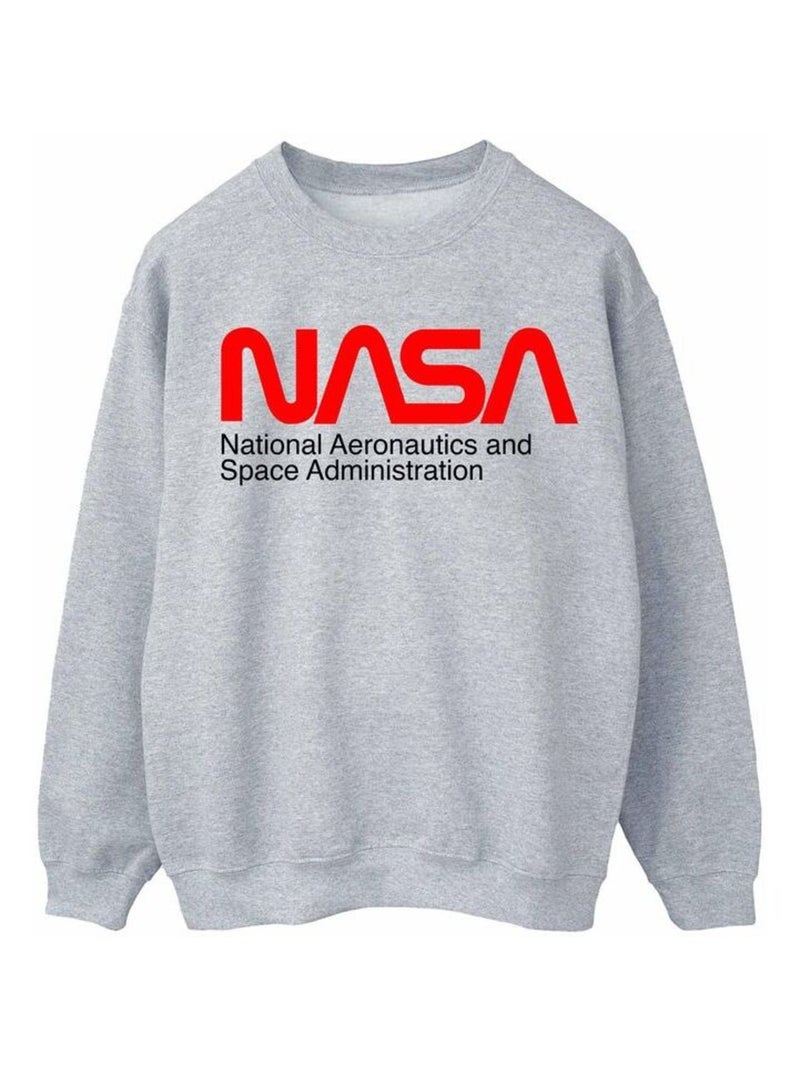 NASA - Sweat AERONAUTICS AND SPACE Gris chiné - Kiabi