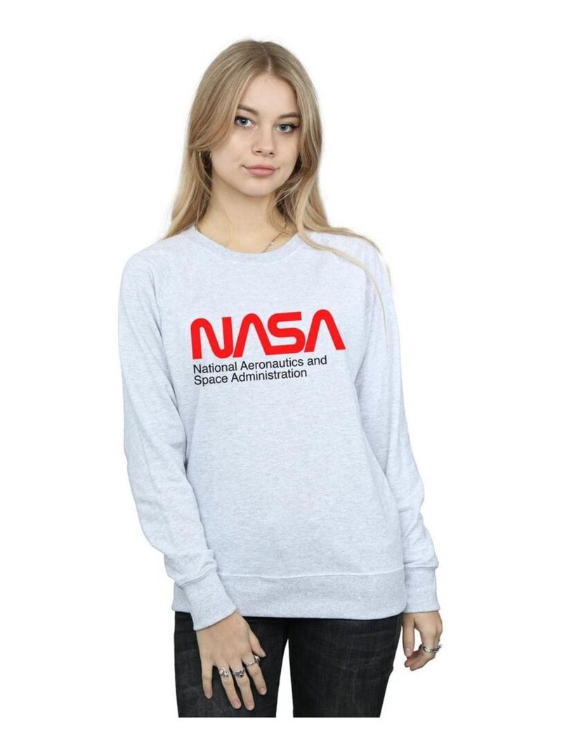 NASA - Sweat AERONAUTICS AND SPACE Gris chiné - Kiabi