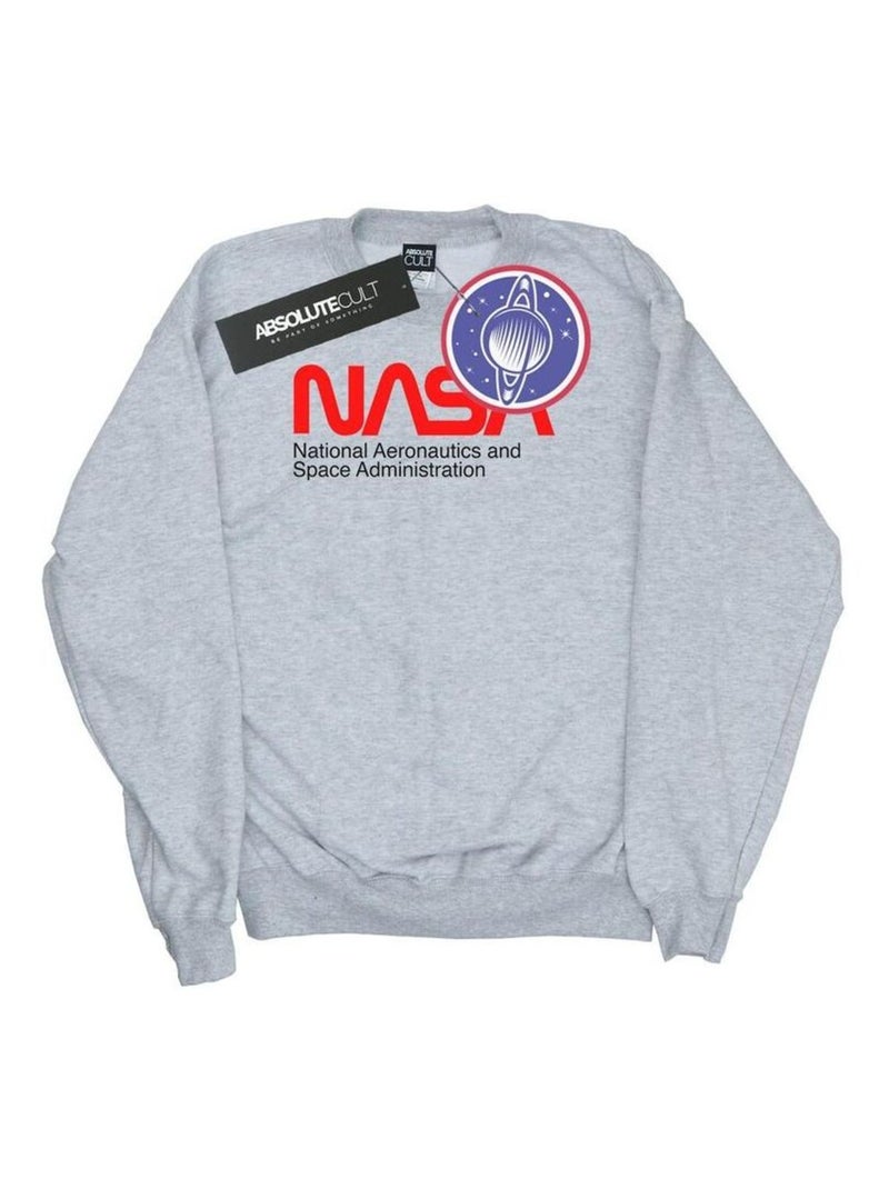 NASA - Sweat AERONAUTICS AND SPACE Gris chiné - Kiabi