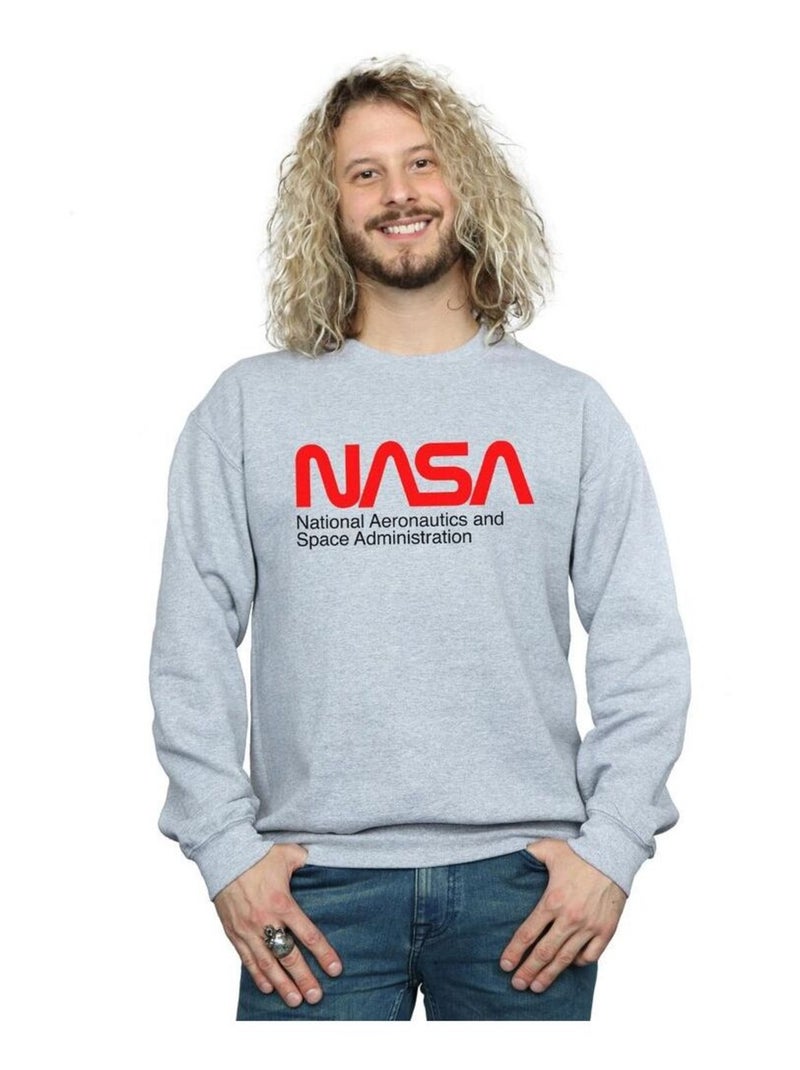 NASA - Sweat AERONAUTICS AND SPACE Gris chiné - Kiabi