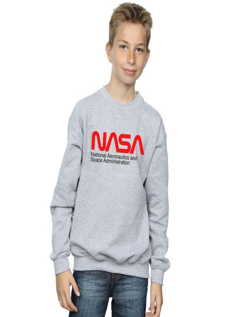 NASA - Sweat AERONAUTICS AND SPACE Gris chiné - Kiabi