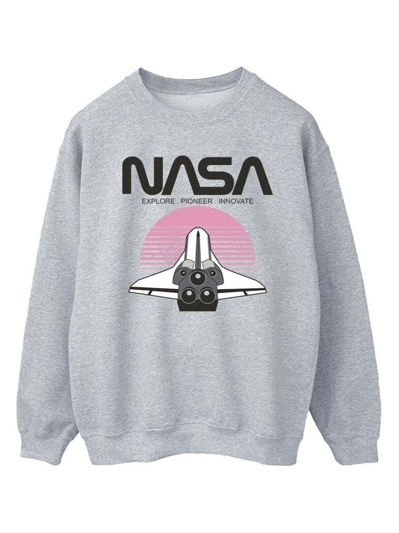 NASA - Sweat Gris chiné - Kiabi