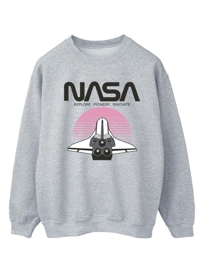 NASA - Sweat Gris chiné - Kiabi