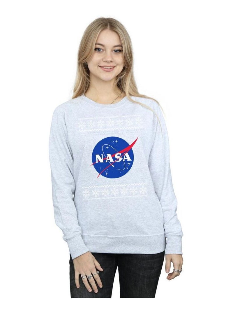 NASA - Sweat Gris chiné - Kiabi