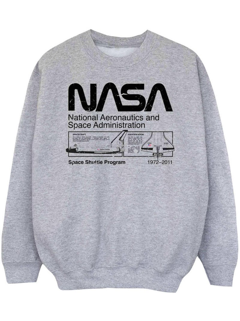 NASA - Sweat Gris chiné - Kiabi