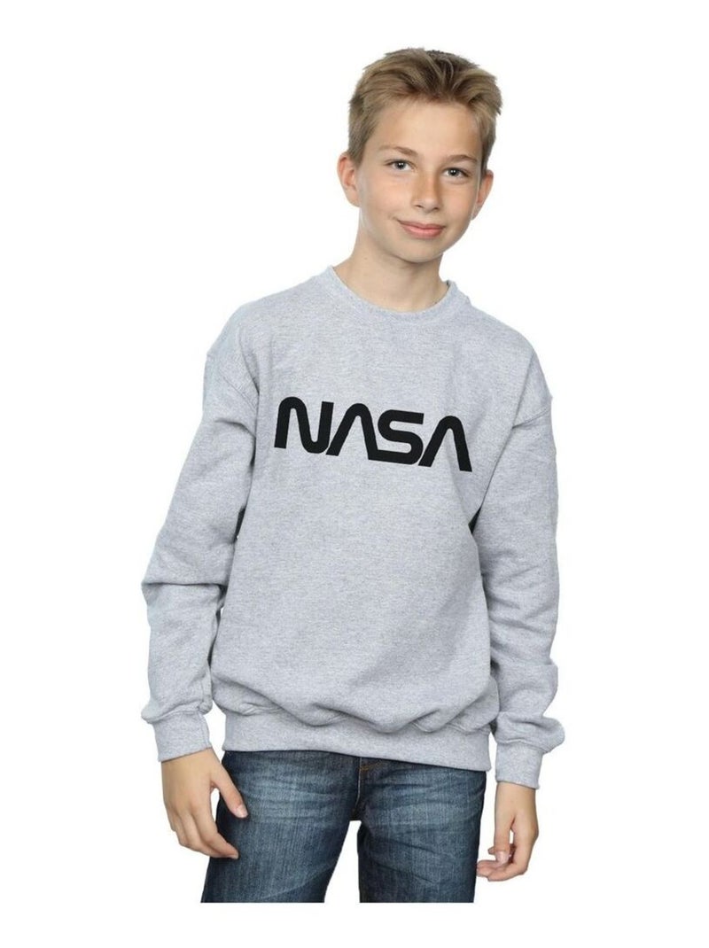 NASA - Sweat Gris chiné - Kiabi