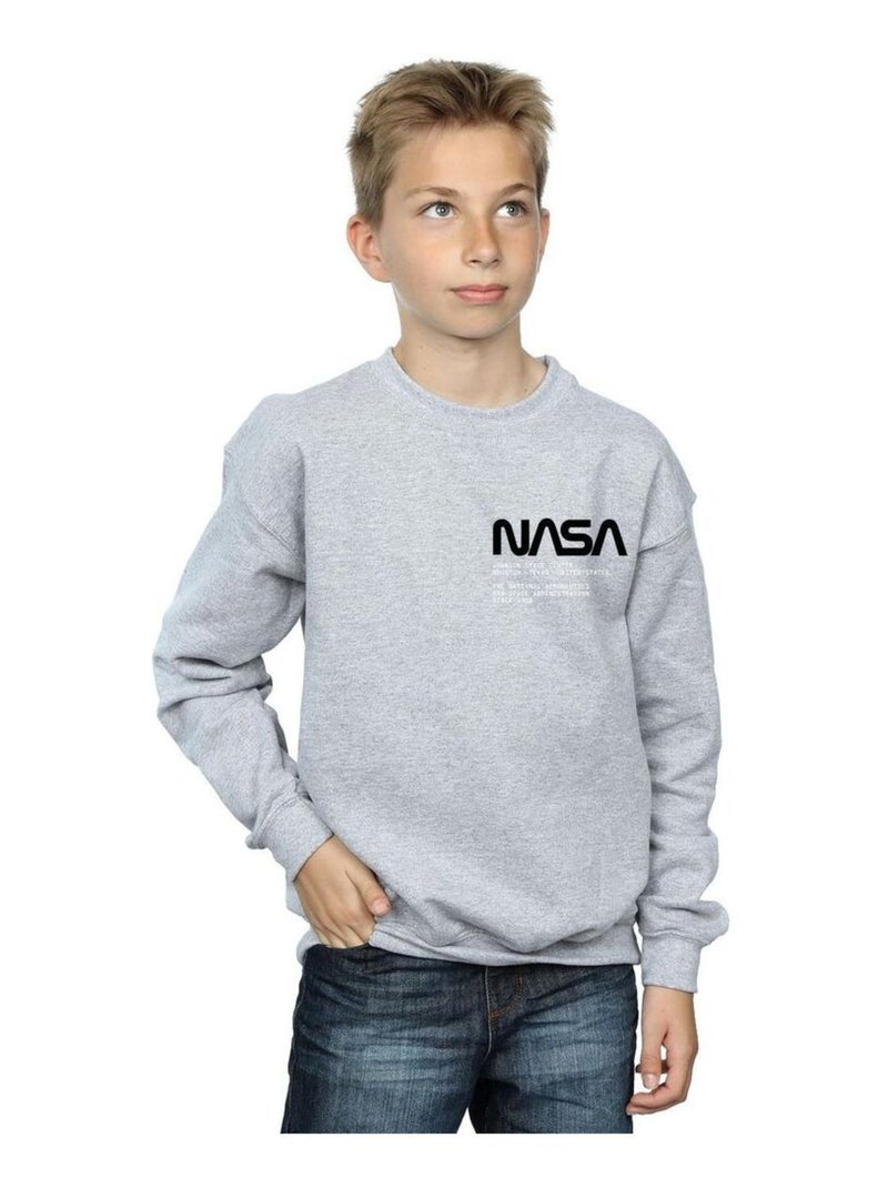 NASA - Sweat JOHNSON Gris chiné - Kiabi