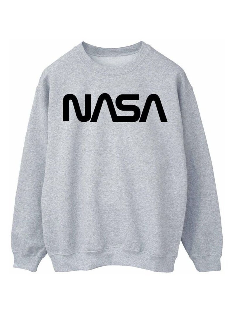 NASA - Sweat motif/style logo MODERN Gris chiné - Kiabi
