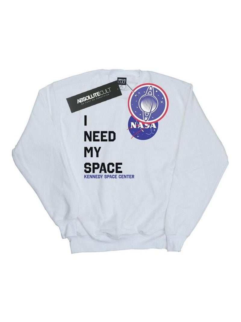 NASA - Sweat NEED MY SPACE Blanc - Kiabi